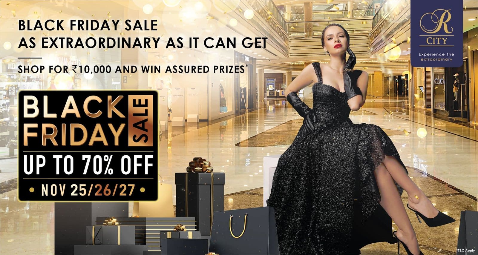 THIS NOVEMBER, R CITY LAUNCHES ITS MASSIVE BLACK FRIDAY SALE WITH ENTICING PRICES.