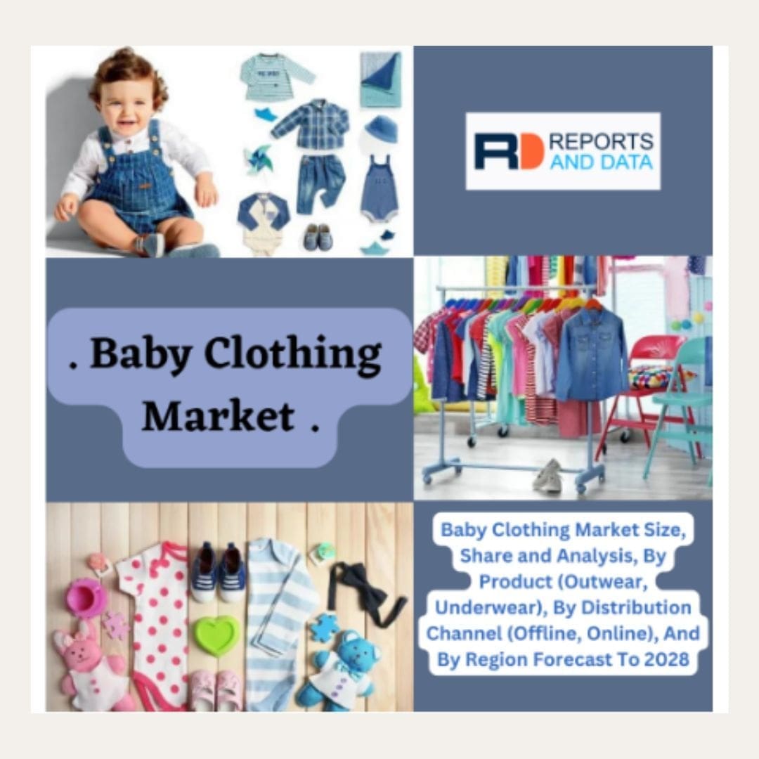 FORECAST THROUGH 2028 FOR THE GLOBAL BABY CLOTHING MARKET’S SIZE, SHARE, AND ANALYSIS BY PRODUCT (OUTERWEAR, UNDERWEAR), DISTRIBUTION METHOD (OFFLINE, ONLINE), AND REGION.